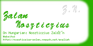 zalan noszticzius business card